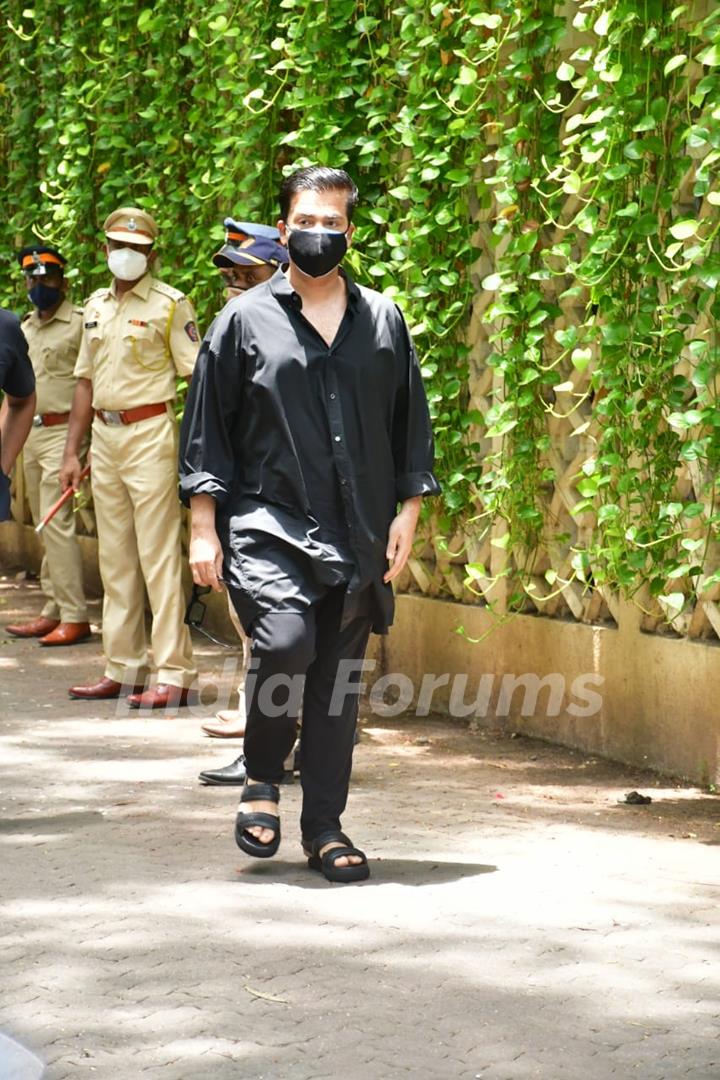 Karan Johar at Dilip Kumar's funeral