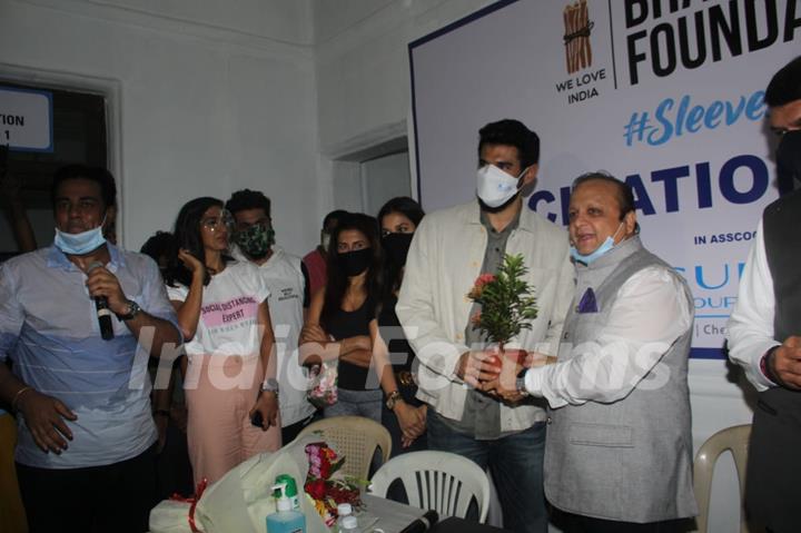 Aditya Roy Kapur snapped at a Vaccination Drive