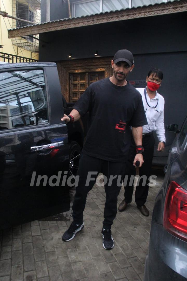 John Abraham spotted at gym