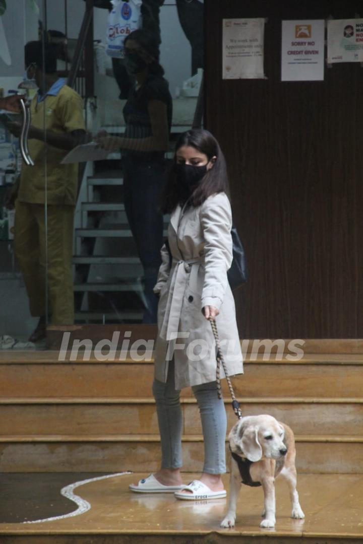 Soha Ali Khan snapped at a pet clinic