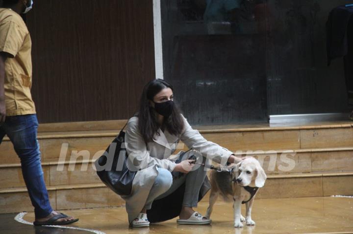 Soha Ali Khan snapped at a pet clinic
