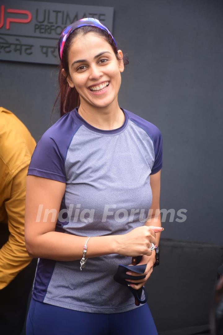 Genelia Deshmukh snapped at gym