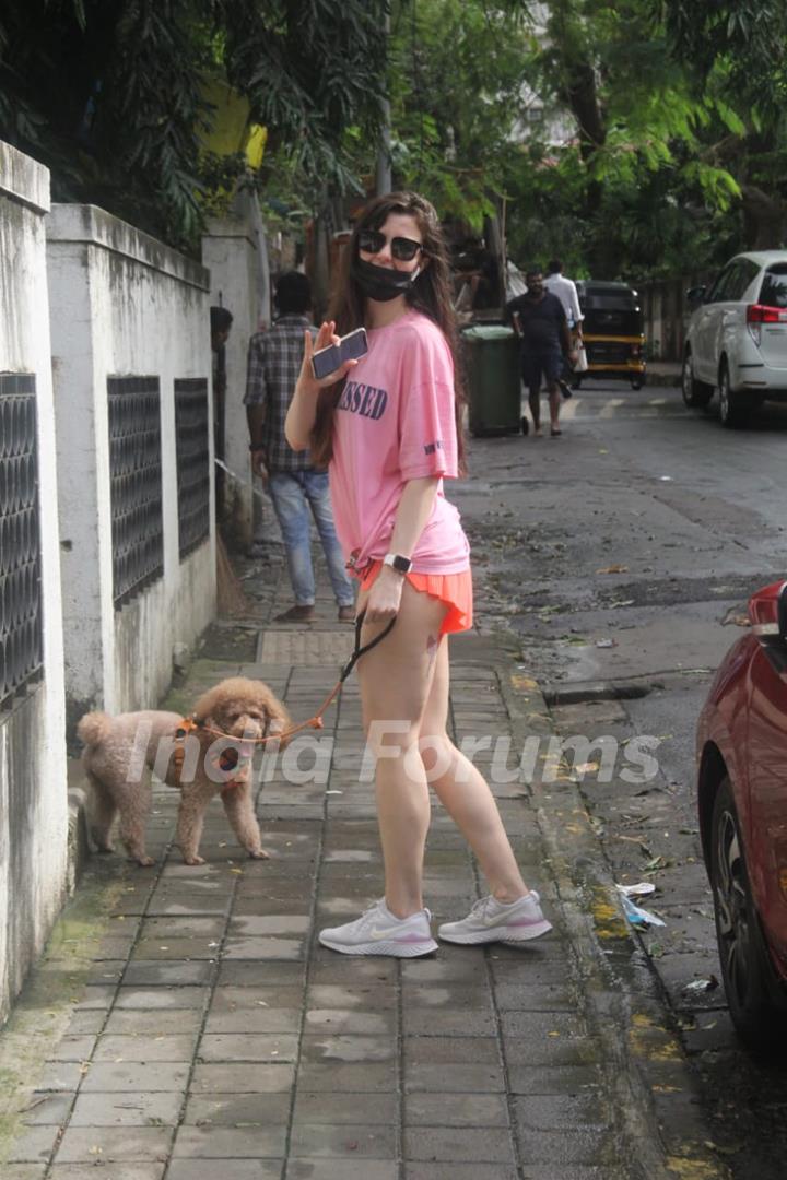 Giorgia Andriani snapped in Bandra