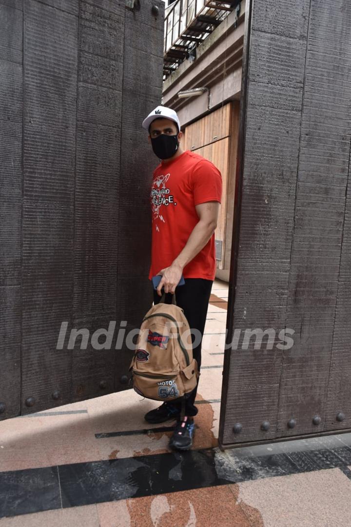 Sunny Singh snapped outside gym