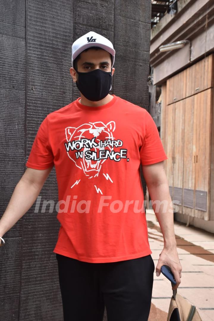 Sunny Singh snapped outside gym