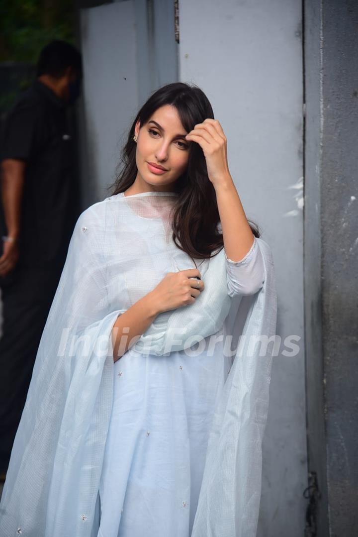 Nora Fatehi snapped at Pooja Entertainment office in Juhu