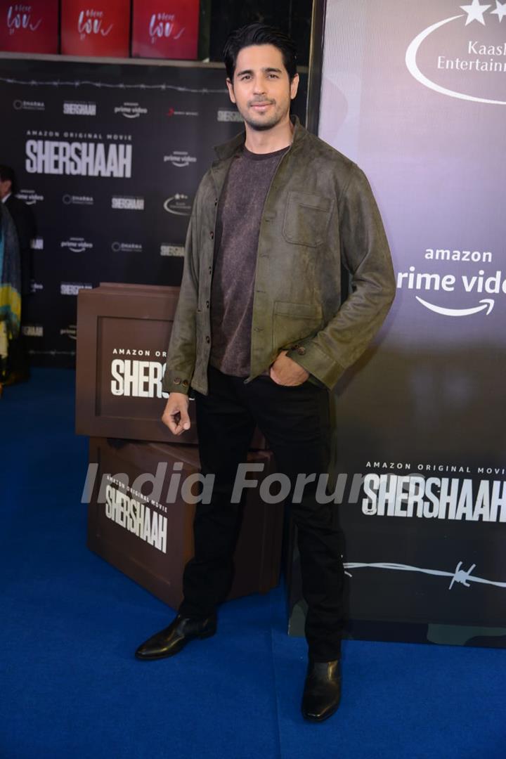 Sidharth Malhotra at the screening of Shershaah in Delhi