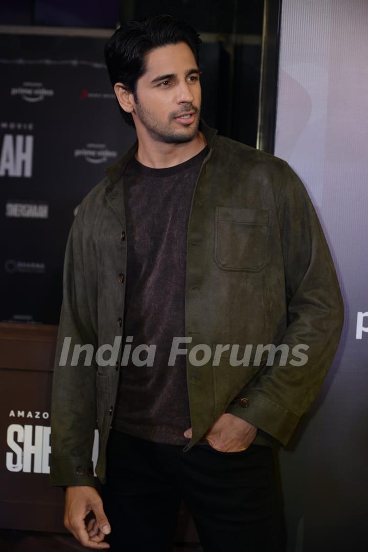 Sidharth Malhotra at the screening of Shershaah in Delhi