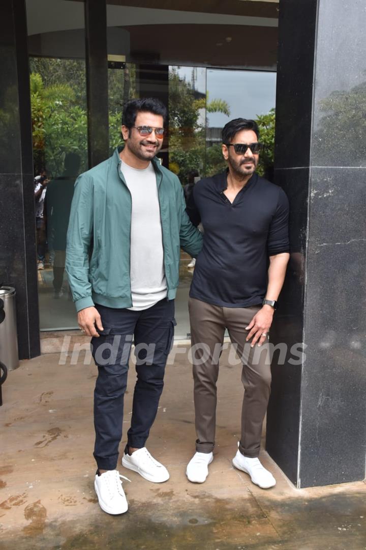 Sharad Kelkar and Ajay Devgn snapped at the promotions of 'Bhuj: The Pride of India'