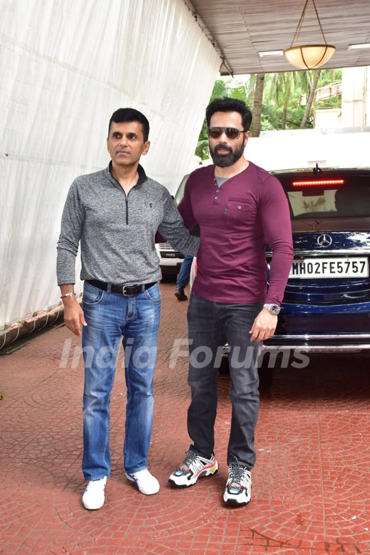 Emraan Hashmi and Anand Pandit at the promotions of 'Chehre'