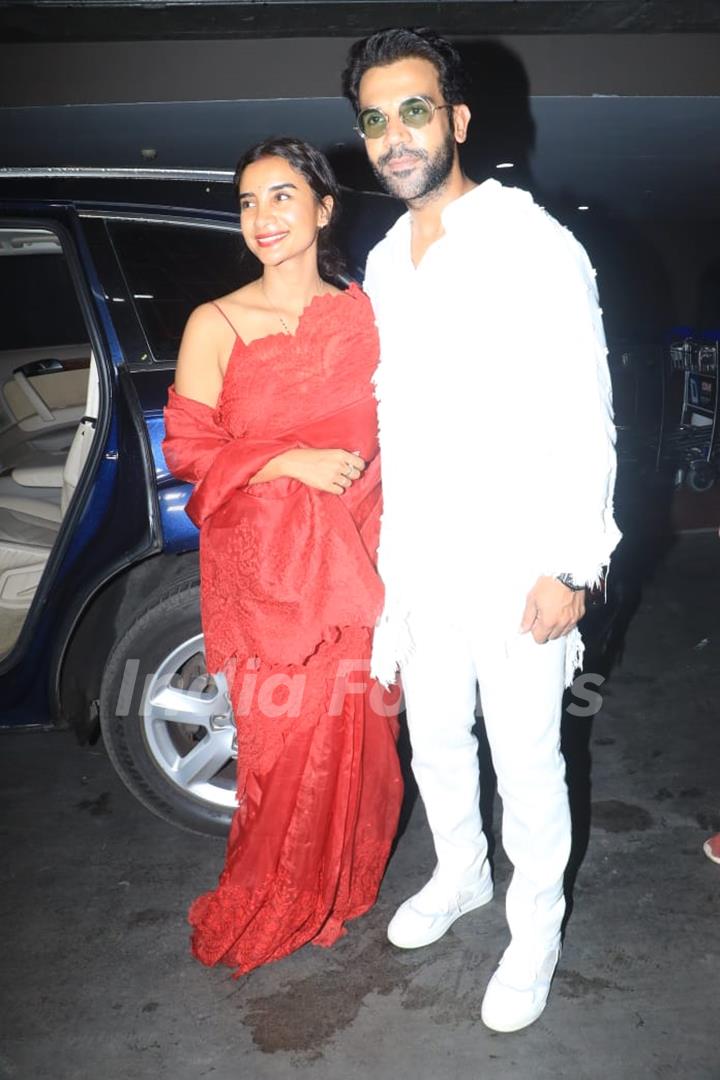 Newlyweds Rajkummar Rao and Patralekhaa spotted at the airport