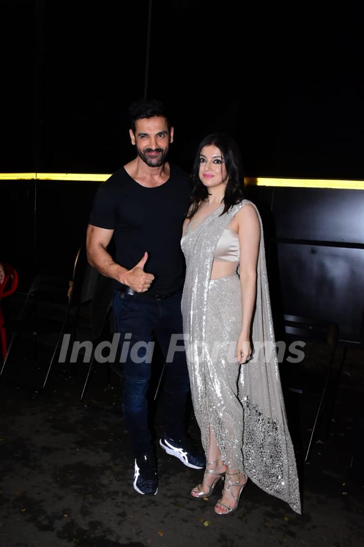 John Abraham & Divya Khosla Kumar Snapped at filmcity