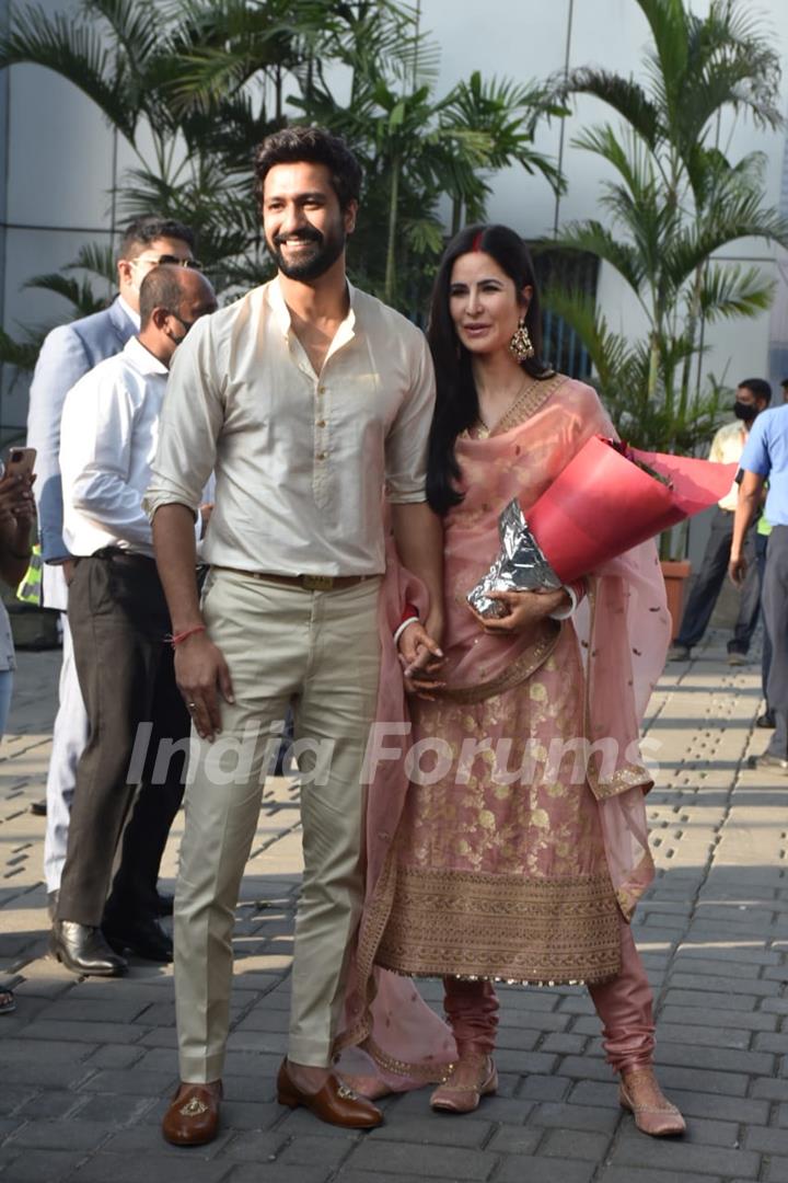 Vicky Kaushal and Katrina Kaif first public appearance as married couple