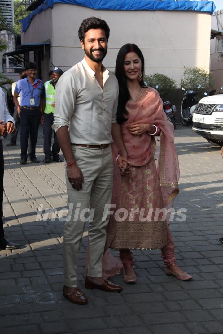 Vicky Kaushal and Katrina Kaif first public appearance as married couple