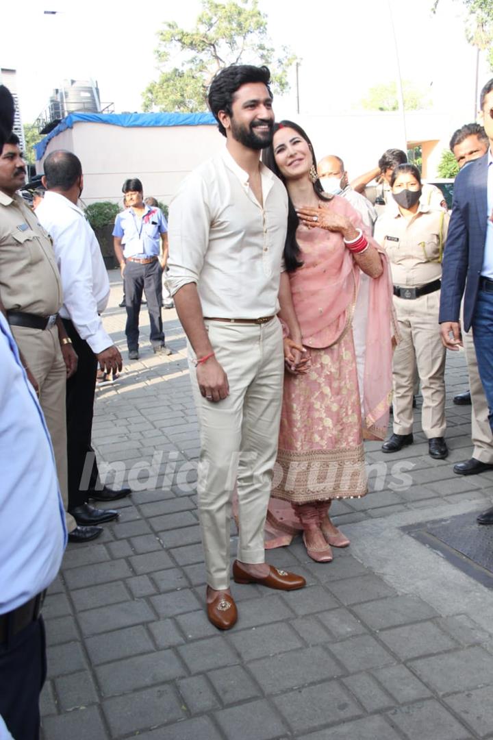 Vicky Kaushal and Katrina Kaif first public appearance as married couple