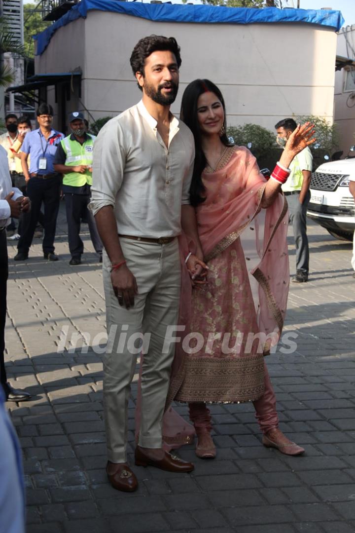 Vicky Kaushal and Katrina Kaif first public appearance as married couple