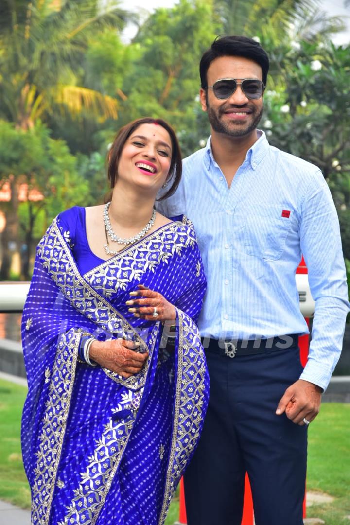 Ankita Lokhande and Vicky Jain papped for the first time as a married couple