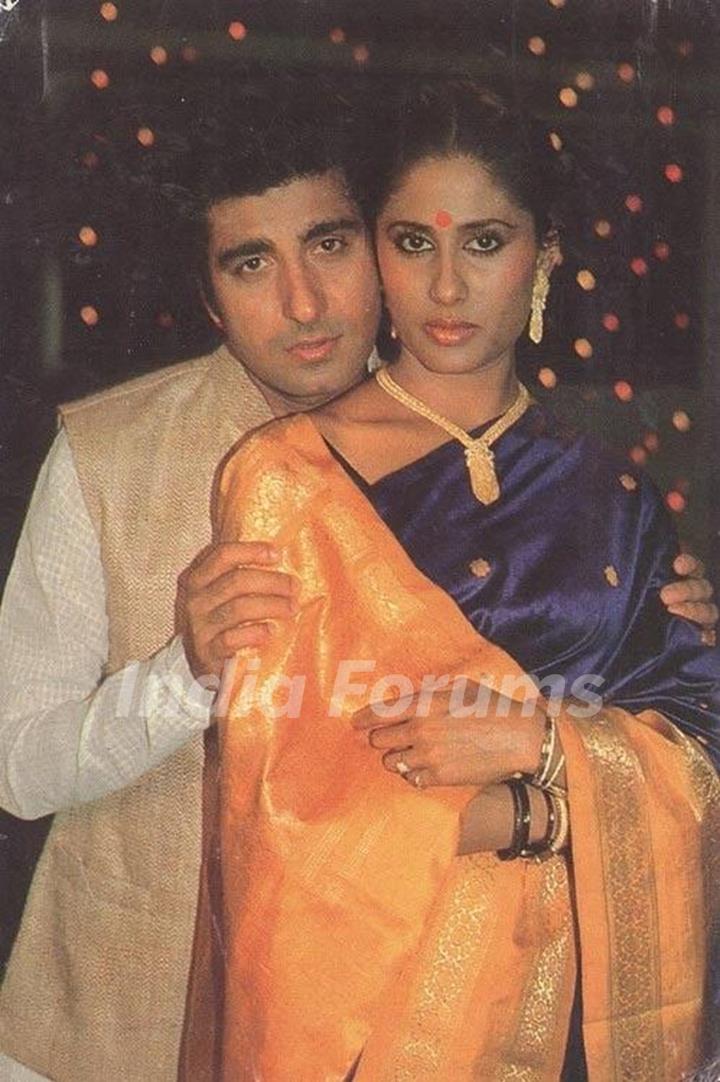 Raj Babbar with his second wife Smita Patil