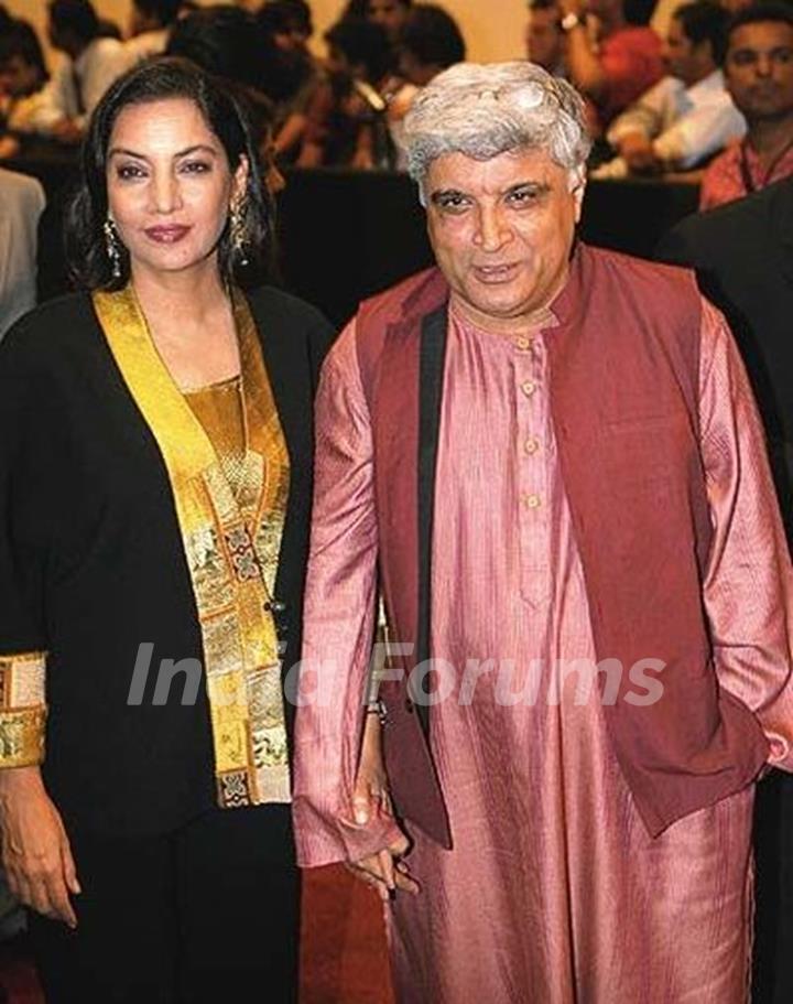 Javed Akhtar with wife Shabana Azmi