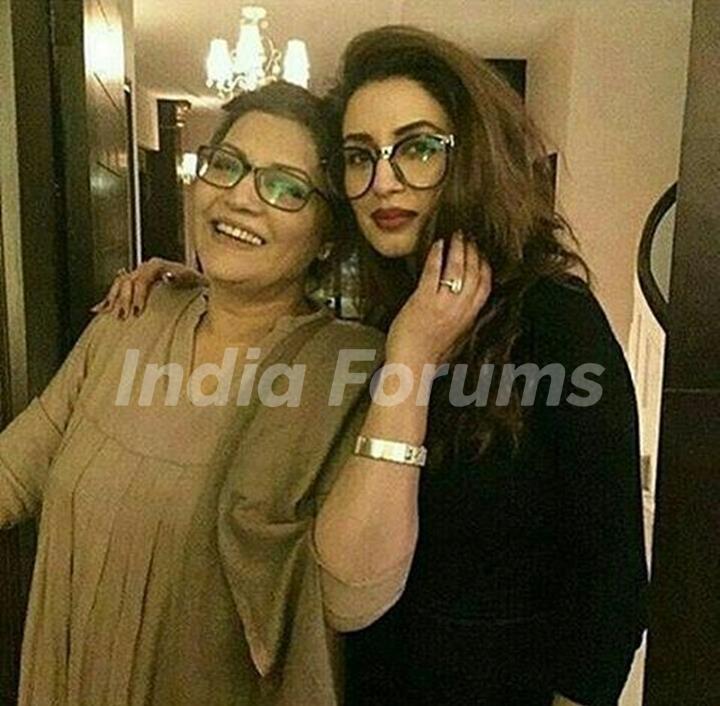 Iman with her mother Humera Ali