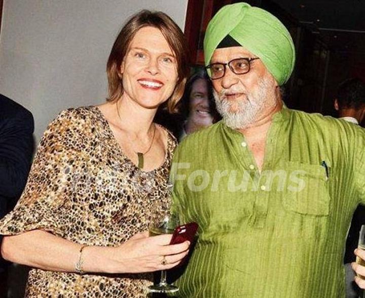 Angad Bedi&#039;s father Bishan Singh Bedi and stepmother Glenith