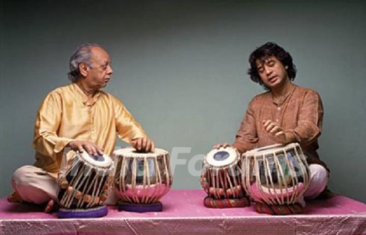 Zakir Hussain With His Father