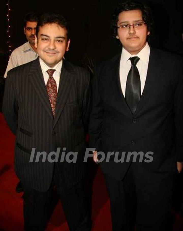 Adnan Sami with his son