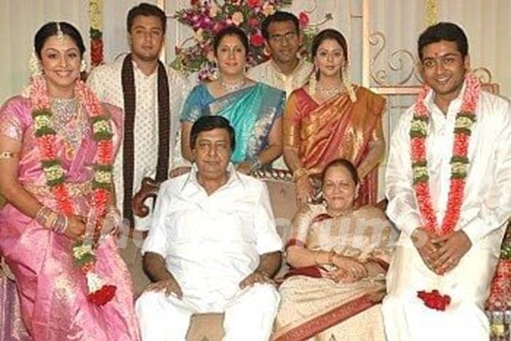 Nagma with her mother, step-father, and half-siblings