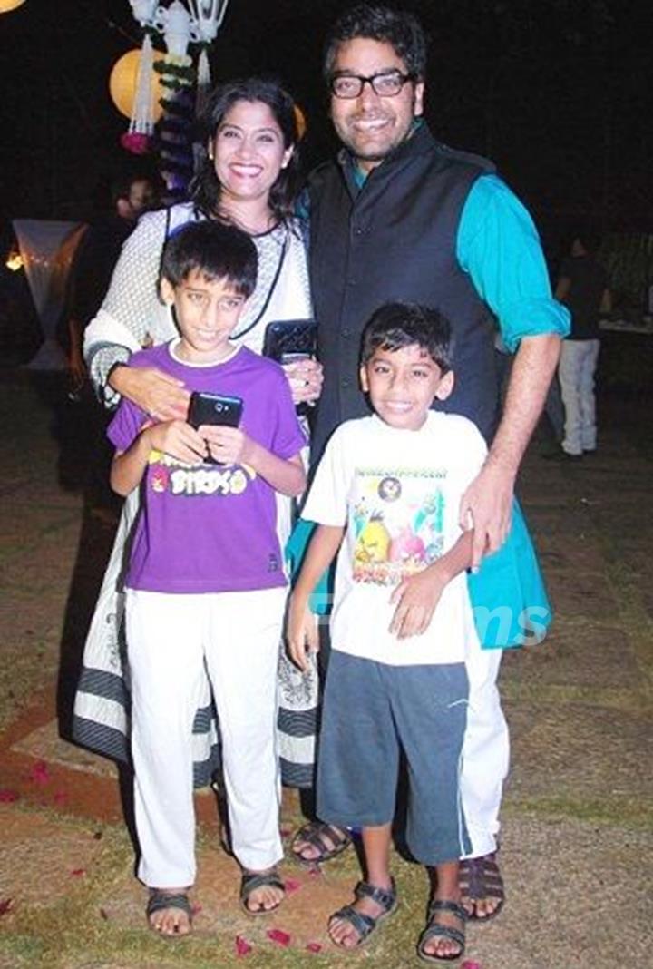 Ashutosh Rana With His Wife And Sons