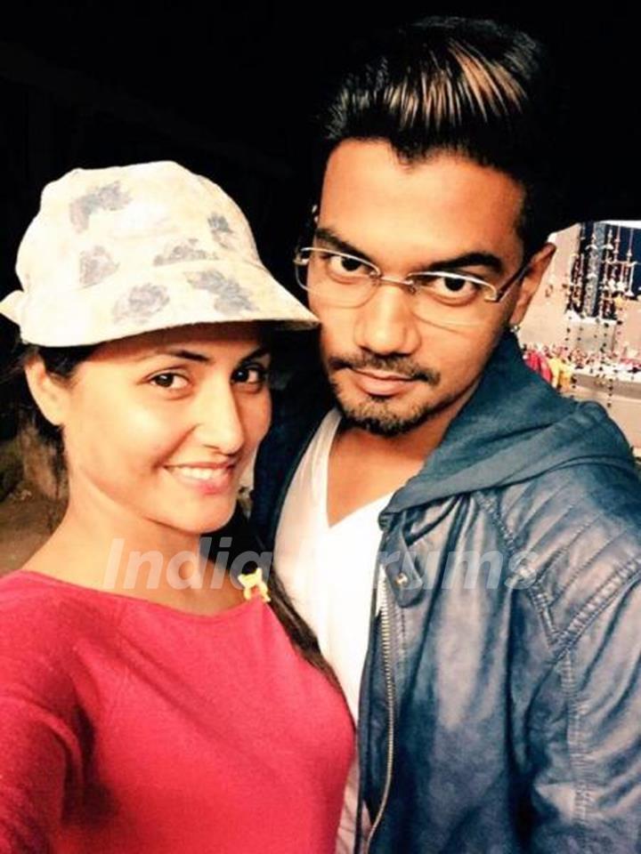 Hina Khan with Rocky Jaiswal