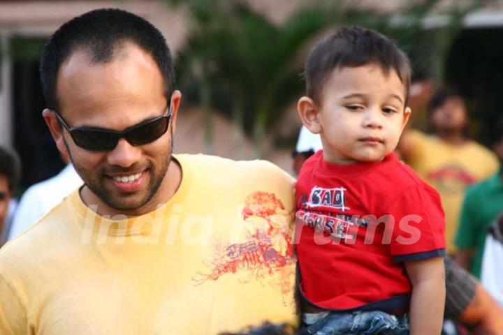 Rohit Shetty with his son