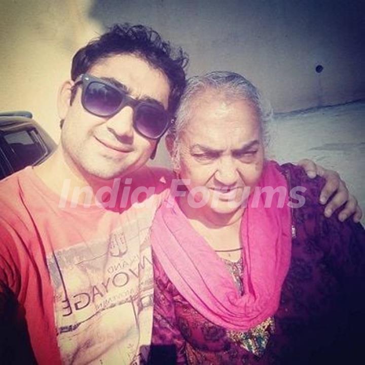 Dheeraj Miglani with his mother