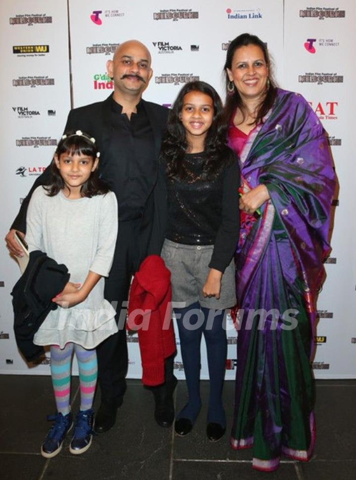 Vijay Krishna Acharya With His Wife And Daughters