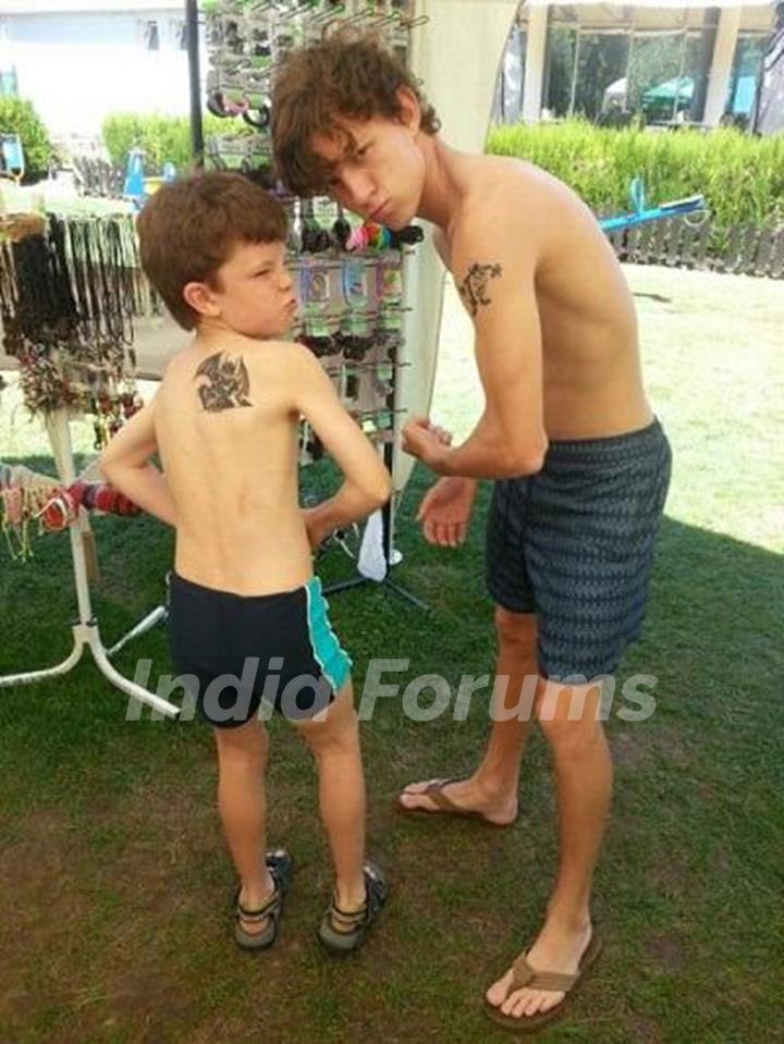 Tom Holland with his Brother Paddy Holland