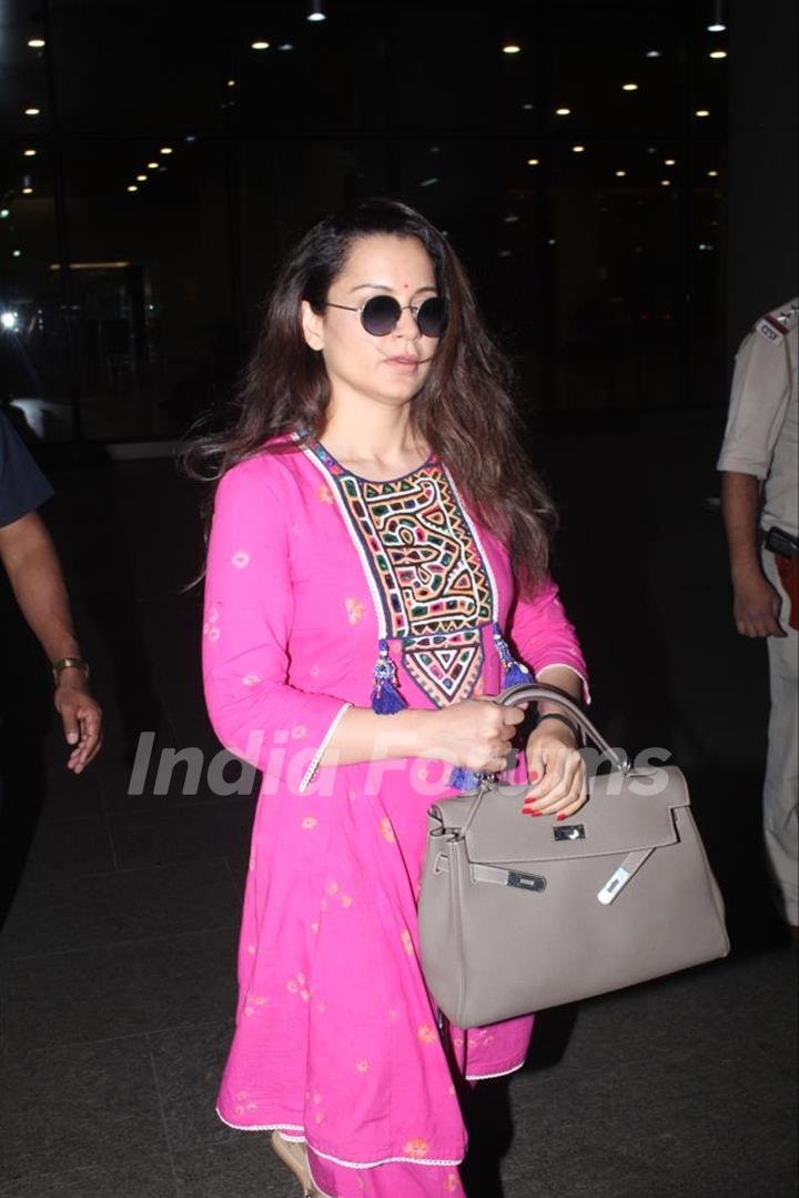 Kangana Ranaut spotted at the airport today