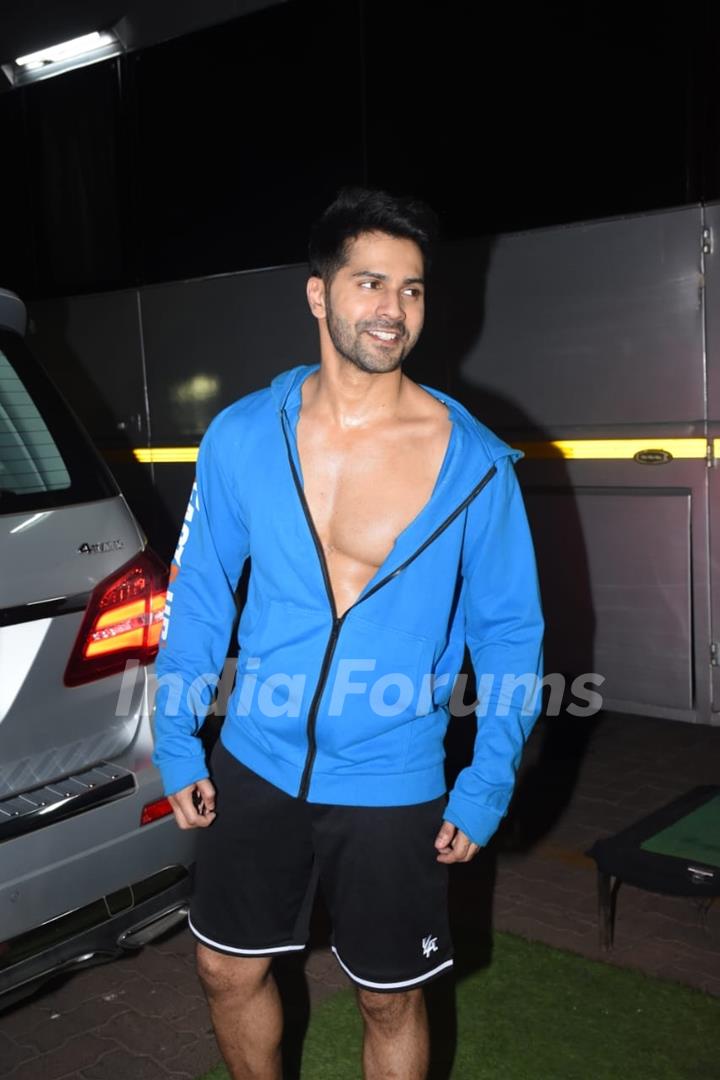 Kiara Advani and Varun Dhawan snapped at film City