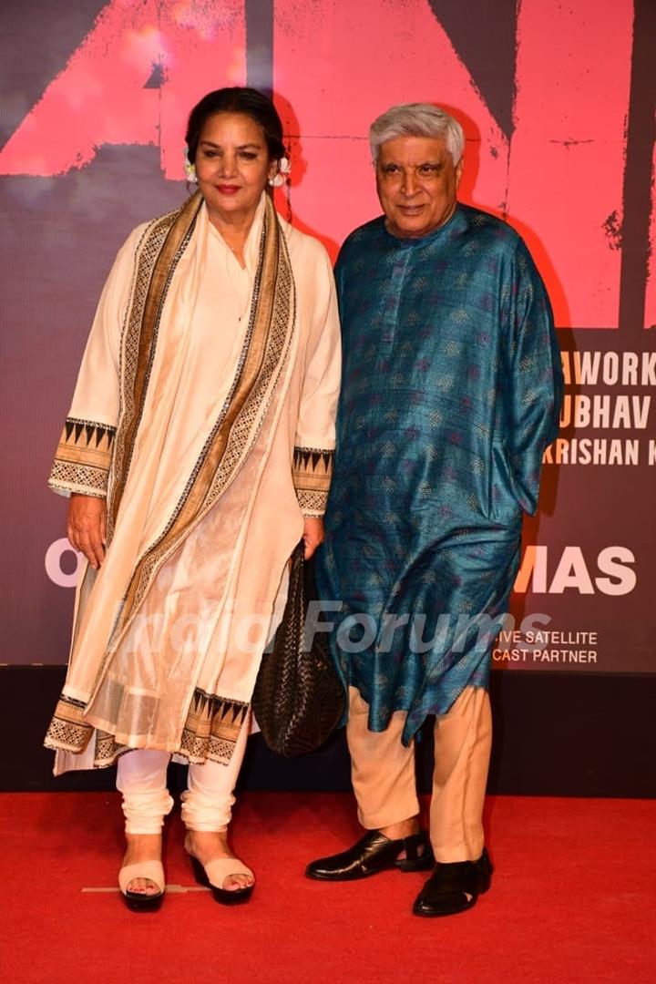  Javed Akhtar and Shabana Azmi Spotted At The Screening Of upcoming movie Anek 