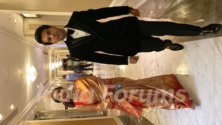 Rajkummar Rao and Patralekhaa snapped at Pooja Vijan's Wedding Bash at Taj Colaba