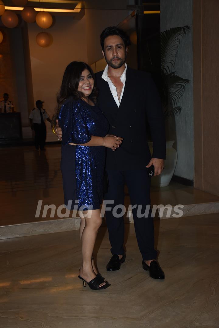 Adhyayan Suman, Disha Jha spotted at Aashram success party at Andheri 