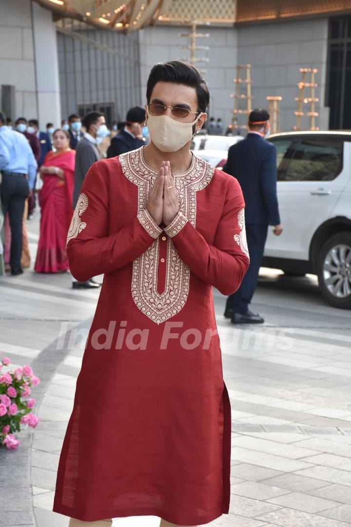Ranveer Singh spotted at Radhika Merchant’s Arangetram Ceremony at Jio World Centre 