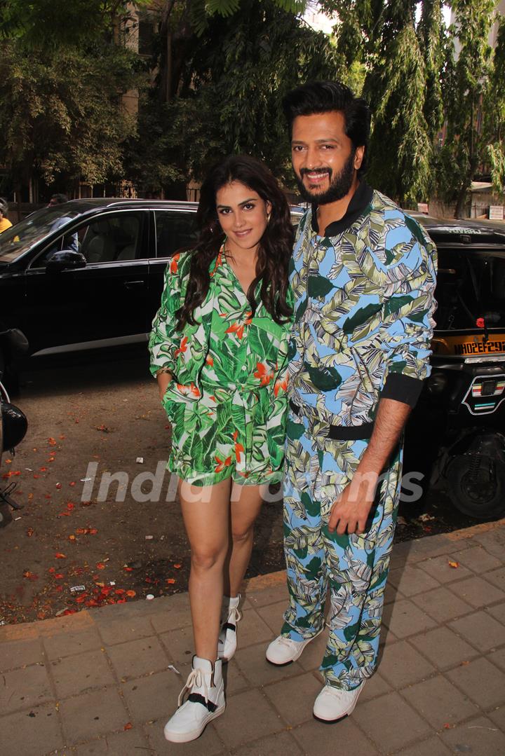 Riteish Deshmukh and Genelia Deshmukh spotted at the launch of Starbucks Vegan Menu at Bandra 