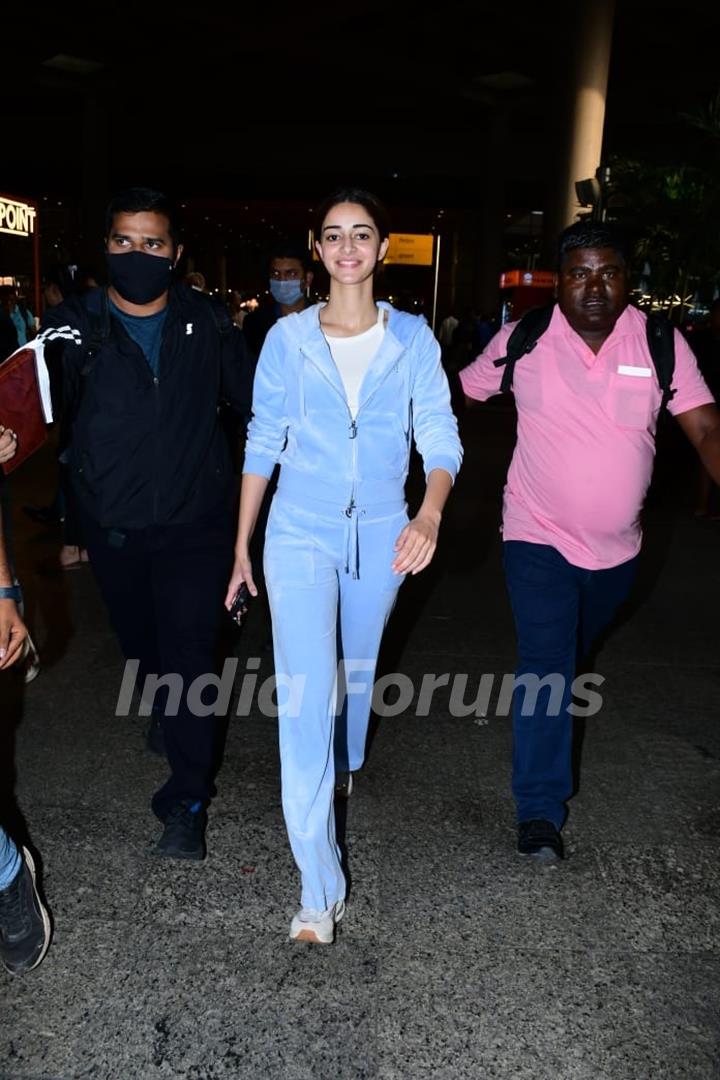 Ananya Panday spotted at the Mumbai airport