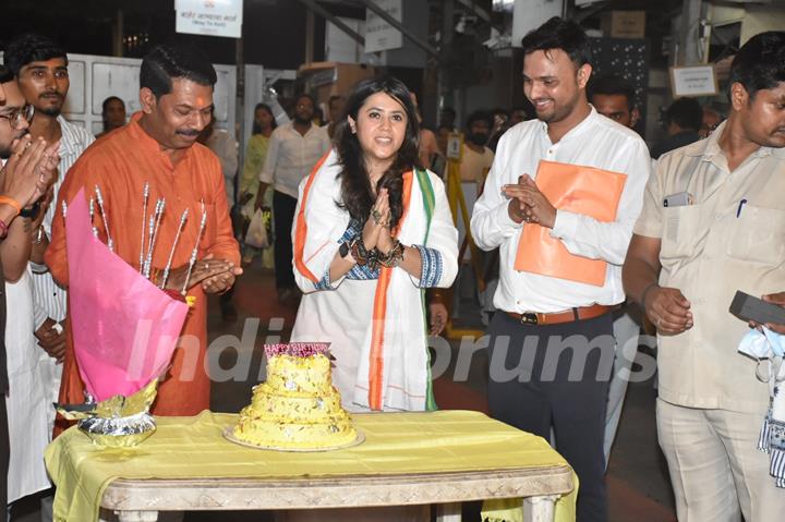 Ekta Kapoor spotted at Shree Siddhivinayak Mandir