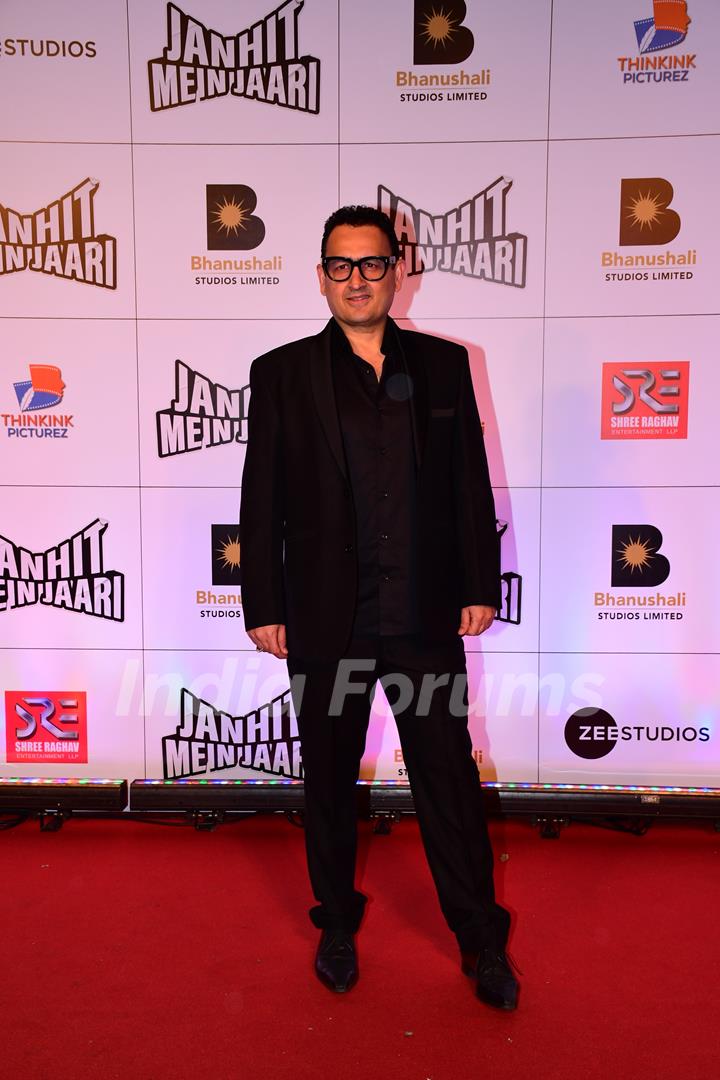 Vinod Bhanushali spotted at screening of Janhit Mein Jaari in the city