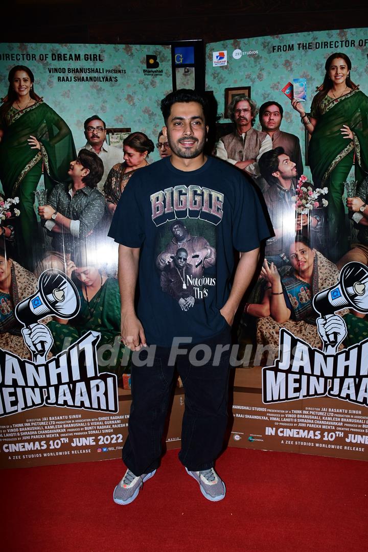 Sunny Singh spotted at screening of Janhit Mein Jaari in the city 