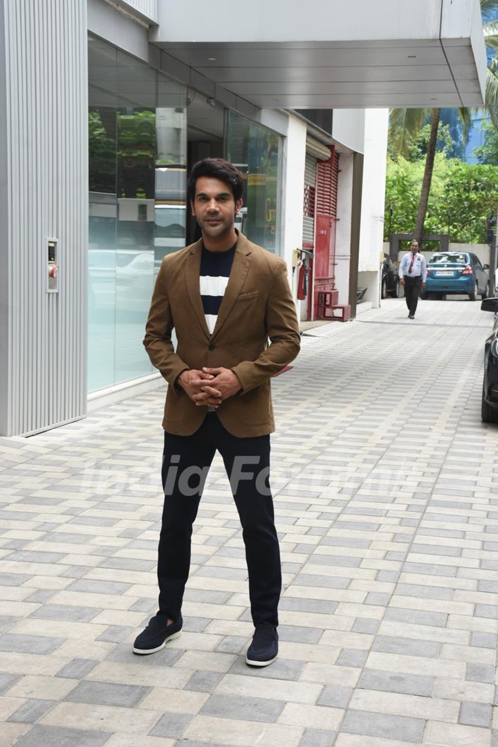 Rajkummar Rao snapped during the promotions of their film, Hit – The First Case