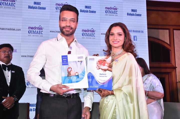 Ankita Lokhande, Vicky Jain spotted at the launch of IMAEC Dialysis Center