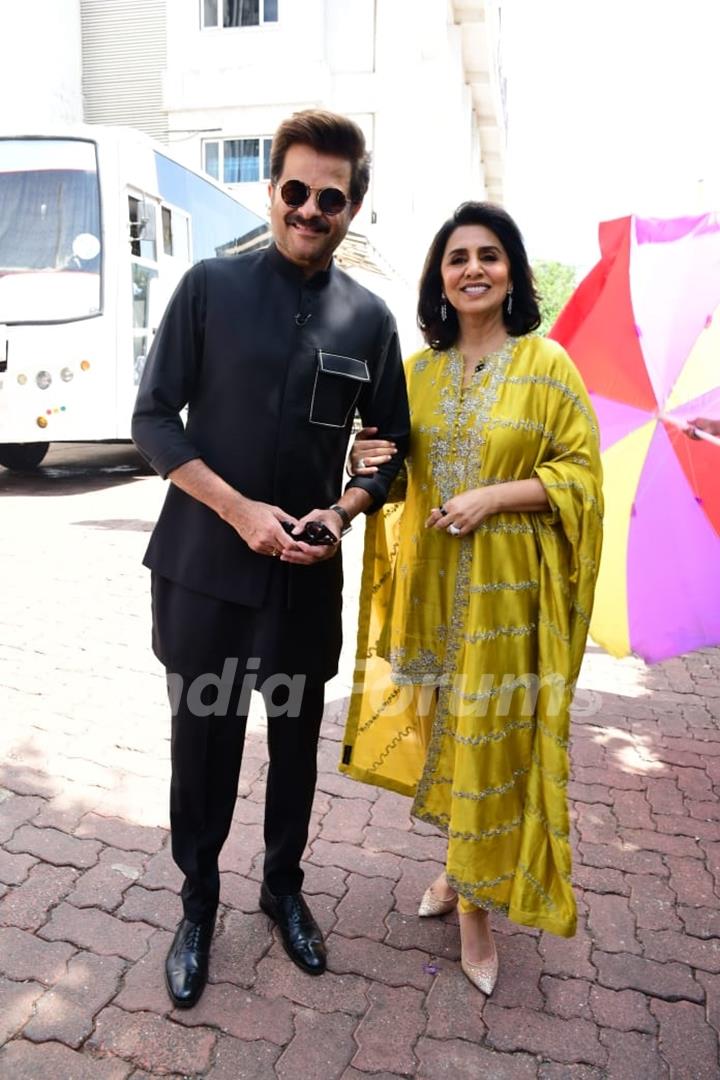 Anil Kapoor and Neetu Kapoor spotted on the set of Dance Deewane Juniors