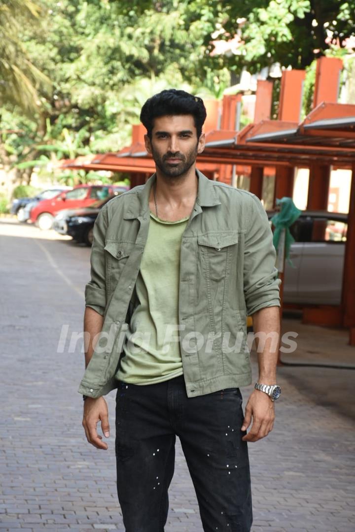 Aditya Roy Kapoor spotted promoting his upcoming film OM: The Battle Within