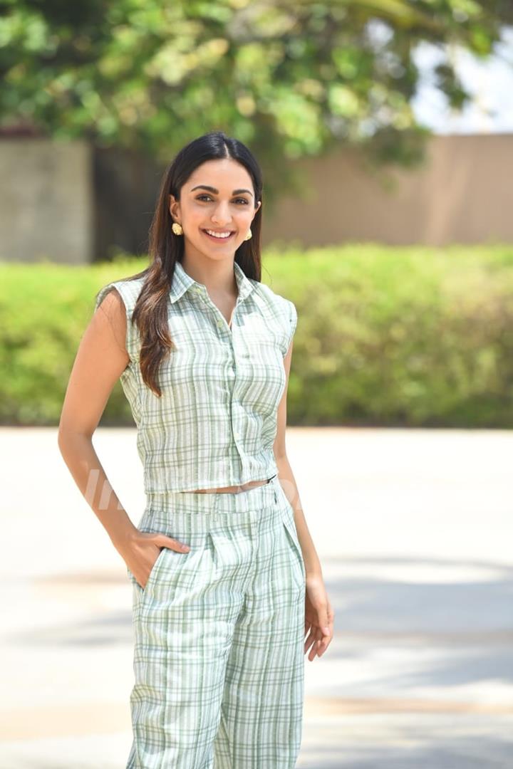 Kiara Advani spotted promoting their upcoming film JugJugg Jeeyo in the city